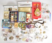 A collection of jewellery including Lee Sands necklace, agate eggs, Steiff necklace in the form of a