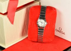 Omega Constellation ladies wristwatch ref. 1561.71.00 with date aperture, steel hands and hour