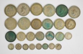 Approximately 206g pre 1947 British silver coinage