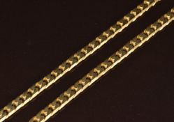 A 9ct gold curb link necklace, 35.8g, 53cm