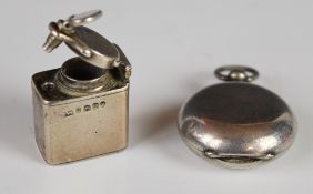 Admiral of the Fleet Sir Fairfax Moresby interest William IV hallmarked silver travelling inkwell,