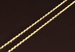 An 18ct gold rope twist necklace, 7.1g, 44cm
