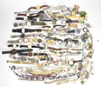 A collection of jewellery and watches including Seiko, Sekonda chronograph, silver bracelet,