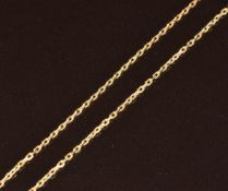 An 18ct gold chain, 3g, 44cm