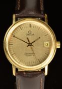 Omega Seamaster gentleman's wristwatch ref. 196.0266 with date aperture, two-tone hands and baton