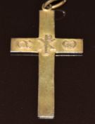 Silver gilt cross,7.9g, 3.5 x 6cm