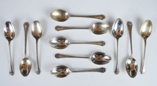Eleven hallmarked silver teaspoons, various dates, maker of all spoons Wilmot Manufacturing Co,