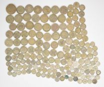 Approximately 1018g pre 1947 British silver coinage