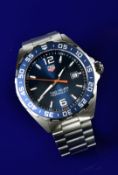 Tag Heuer Formula 1 gentleman's wristwatch ref. WAZ1010 with date aperture, luminous hands and