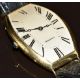 Cartier Tonneau 18ct gold gentleman's wristwatch with blued Breguet hands, silver dial, sapphire set - Image 7 of 14