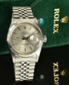 Rolex Oyster Perpetual Datejust gentleman's automatic wristwatch ref. 1601 with date aperture,