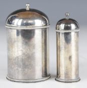 Hendrik Frederik Koen Amsterdam Dutch silver pepper and kitchen or similar larger pepper, both