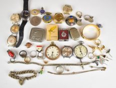 A collection of jewellery and watches including Seiko automatic, Precimax automatic, silver curb