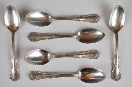 Set of six Simpson, Hall, Miller & Co. American silver teaspoons marked sterling, length 14cm,