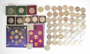 Approximately sixty crowns including 1951 Festival of Britain, 1953 Coronation, 1965 Churchill, 1972