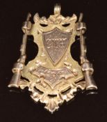 A 9ct gold shooting medallion engraved 'Chesham Cup 1904', 8.9g, 3.8cm