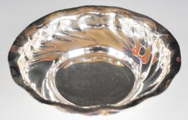 Deyhle Gebrüder German 830 grade silver bowl,  with German silver marks and maker's symbol depicting