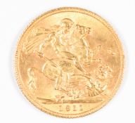 1911 George V gold full sovereign