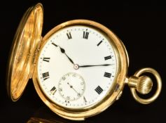 Wright & Craighead of Clerkenwell, London 18ct gold repeating keyless winding full hunter pocket