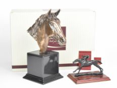Tim Potts limited edition (of 5000) Genesis bronze coloured study of a horse's head, height 30cm,