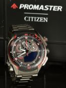 Citizen Promaster Eco-Drive gentleman's chronograph wristwatch ref. U706-S118981 with digital