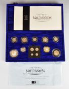 Royal Mint cased limited edition (2194/15,000) 2000 Millennium collection proof silver coin set