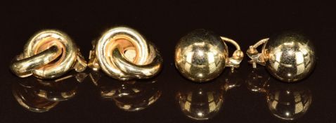 Two pairs of Christian Dior earrings