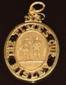 An 18ct gold medallion 'The Times Cup, Bisley', Birmingham 1937, 20.2g, 5cm