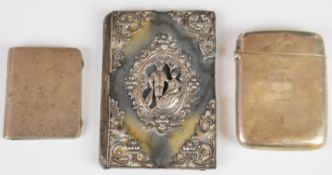 Victorian hallmarked silver cigarette case formed as an oversized vesta case, Victorian hallmarked