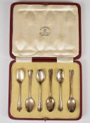 Mappin & Webb George V hallmarked silver set of six hallmarked silver coffee spoons, Sheffield 1922,