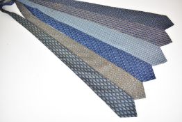 Six Hermès silk ties