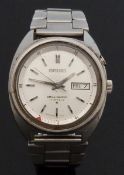 Seiko Bell-Matic stainless steel gentleman's wristwatch ref. 4006-6011 with alarm function, day