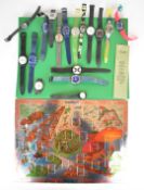 Seventeen Swatch wristwatches including Jelly Fish, XX-Rated Black SUOB402, Traffic Jam GB412 etc,