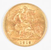 1913 George V gold half sovereign