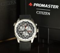 Citizen Promaster Eco-Drive gentleman's world time chronograph wristwatch ref. H500-S055148 with