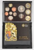 Royal Mint 2009 proof coin set comprising 12 coins from £5 to one penny, including Kew Gardens 50