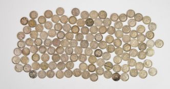 Approximately 178g Victorian, Edward VII and George V pre 1920 British silver threepence pieces