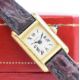 Cartier Tank 18ct gold ladies wristwatch ref. 828001 with blued hands, black Roman numerals, - Image 5 of 14