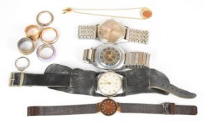 A collection of jewellery including Kenzo ring, silver ring, silver Pandora ring, Bering ring and