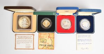 Royal Mint proof silver 1981 Royal Wedding crown, Jersey Bicentenary of the Battle of Jersey and