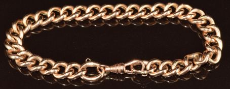 A 15ct gold curb link bracelet, 12.1g, 20cm