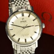 Omega Seamaster De Ville gentleman's automatic wristwatch with two-tone hands and baton hour