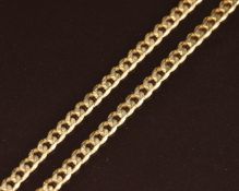 A 9ct gold curb link necklace, 12g, 34cm