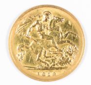 1913 George V gold half sovereign