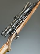 Heym SR 21 7mm Remington Magnum bolt-action rifle with chequered semi-pistol grip and forend, raised