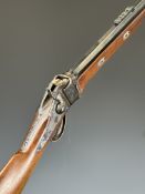 Pedersoli .45-70 Sharps falling block underlever action rifle with folding leaf sights, set trigger,