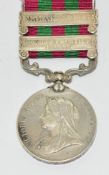 India Medal with clasps for Malakand 1897 and Punjab Frontier 1897-98 named to 1150 Sepoy Nama, 6