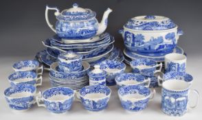 Collection of mainly Spode blue and white dinner, tea and decorative ware, mostly Italian pattern