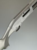 Weatherby 12 bore 3-shot pump-action shotgun with composite stock, textured semi-pistol grip and