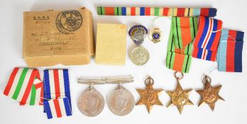 Five WW2 medals comprising 1939/1945 Star, France & Germany Star, Italy Star, Defence Medal and
